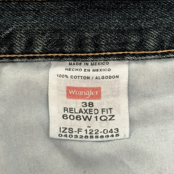 Men's Wrangler 38 Large Denim Shorts Jeans Dark Navy Blue Relaxed Fit EUC - Picture 8 of 8